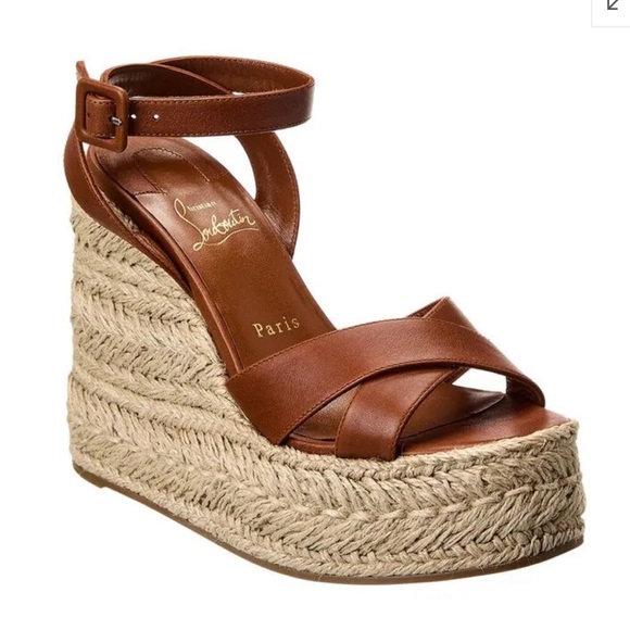 Christian Louboutin:  The Mariza Zeppa espadrille sandals size 37 - Picture 4 of 8